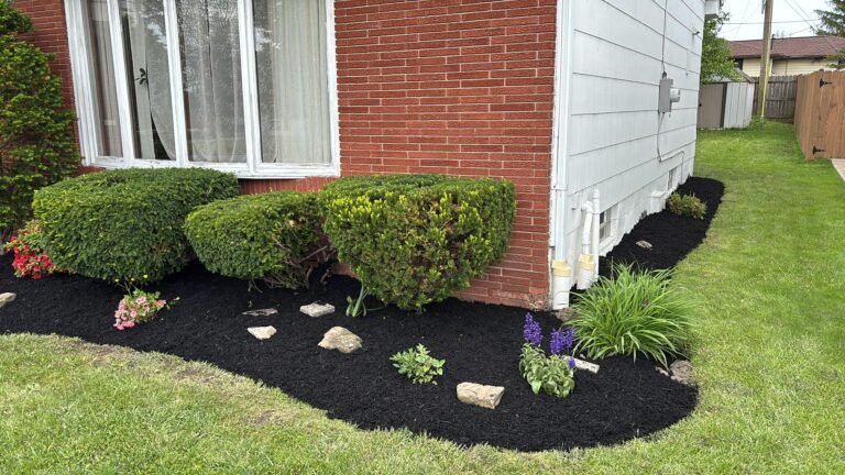 Bush trimming and mulching by 716 Lawn Care in Buffalo, NY